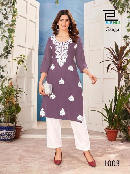 Blue hills ganga kurtis wholesale